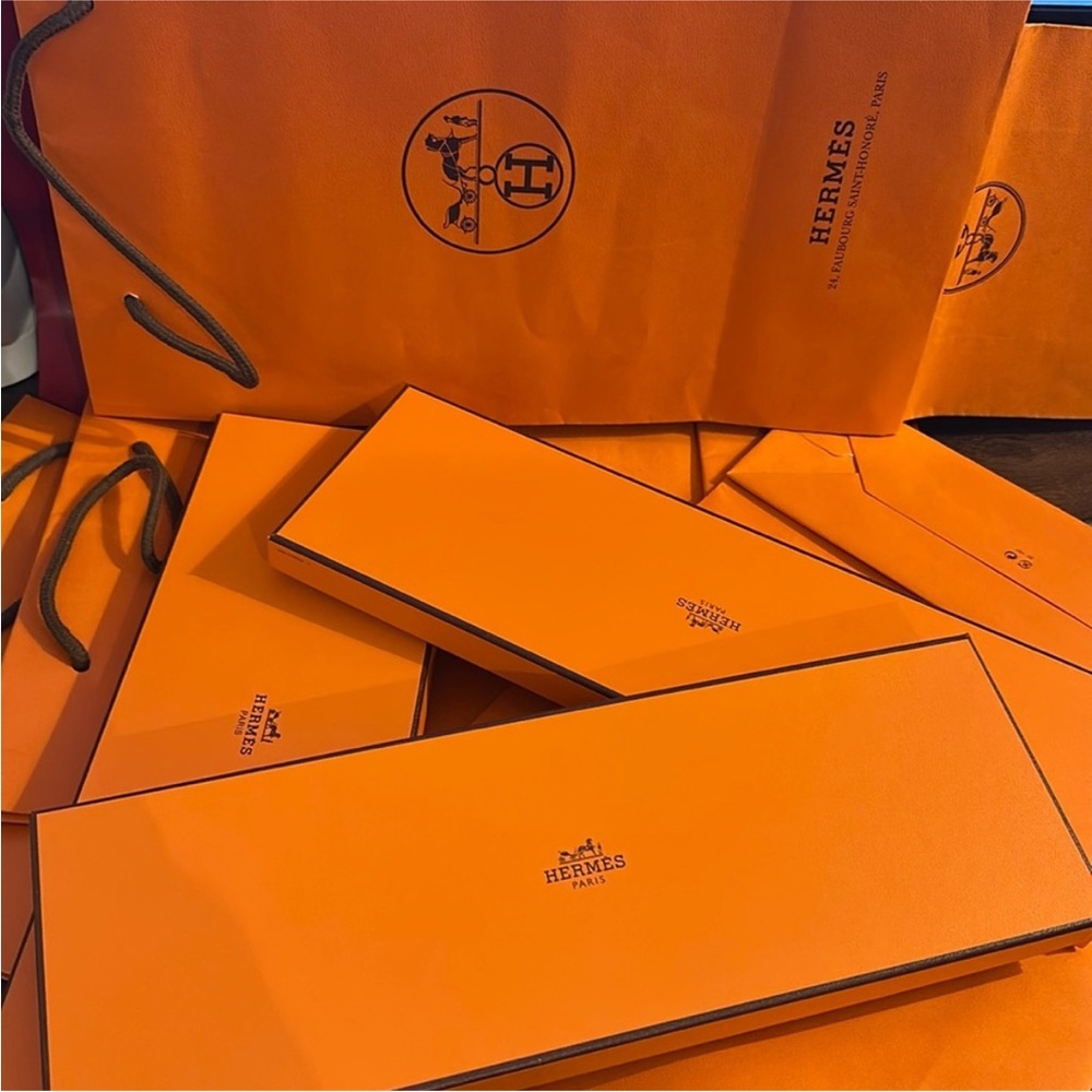 Hermes Tie box and Ribbon
